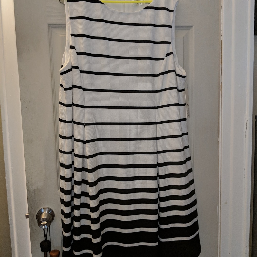 Eliza J graduated stripe dress Sz 20 NEW